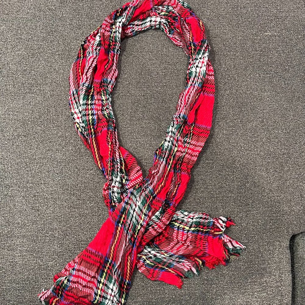Red Plaid Scarf